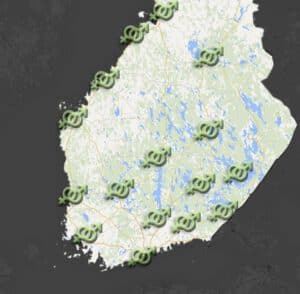 Seksikaupat paikkakunnittain